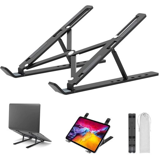 SANAG Adjustable Laptop Stand for Desk, Tablet and Computer - Ergonomic Foldable Laptop Support for Universal Fit (ADP2209780)