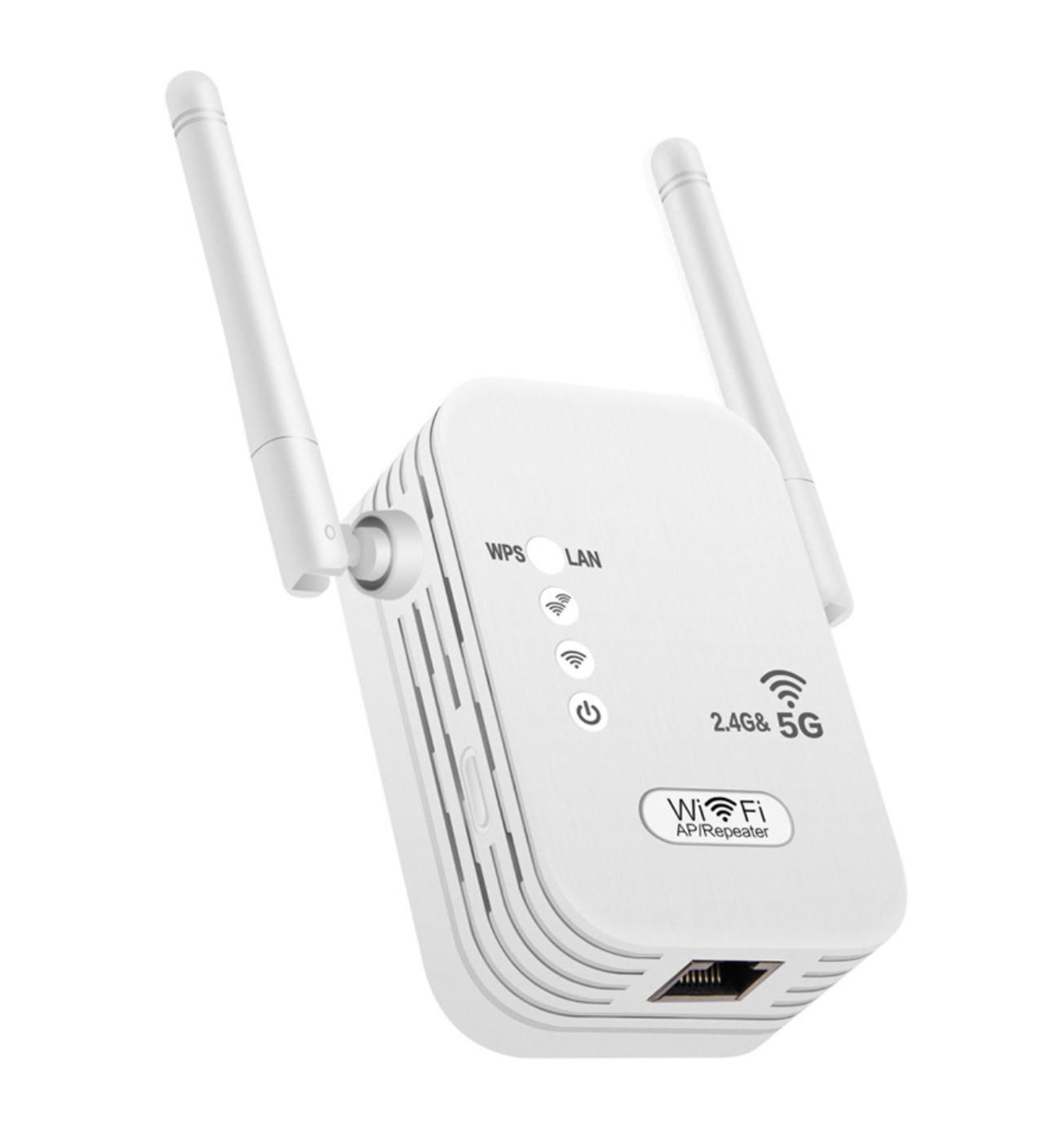 Repetidor Wi-Fi de doble banda mejorado 1200M, nuevo (2022): alcance extendido, fácil instalación
