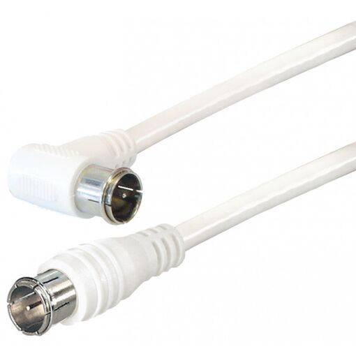 Câble coaxial Transmedia 1,5 m Type F Blanc