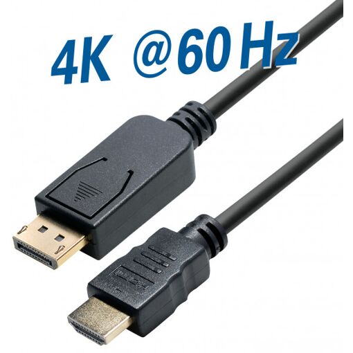 Transmedia DisplayPort to HDMI Cable 2m Black