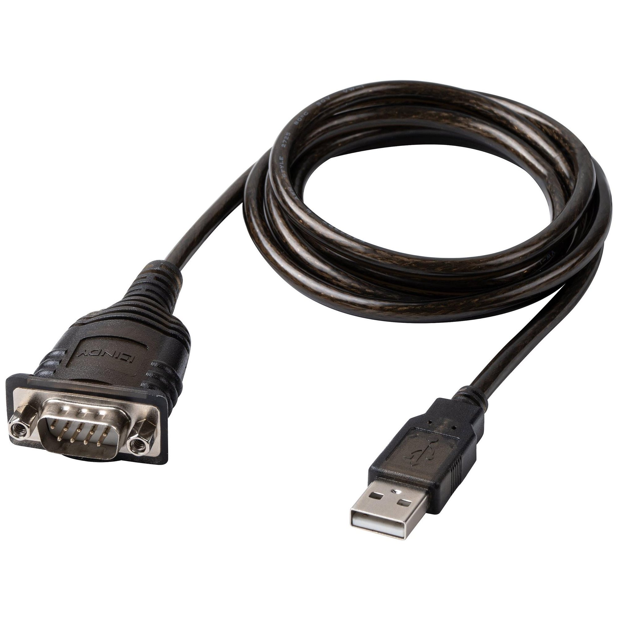 Lindy USB-RS232 Cable - 1.5m - Grey Transparent