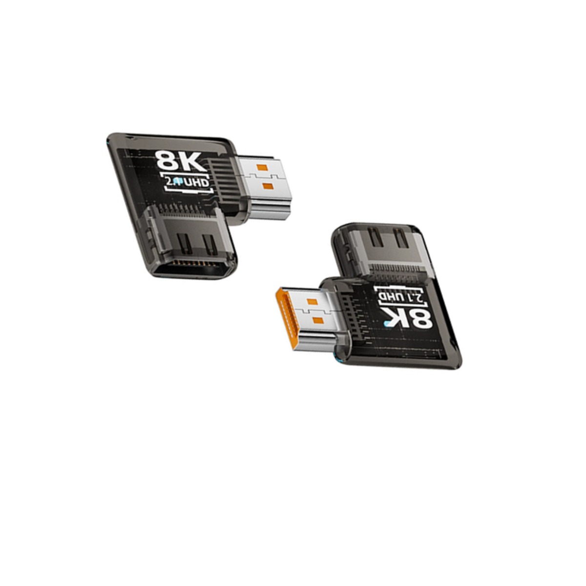 INF 8K HDMI 2.1 Adapter - 3 Pack, 90° Lateral Bend, UHD for PC, Monitor and TV (Black)