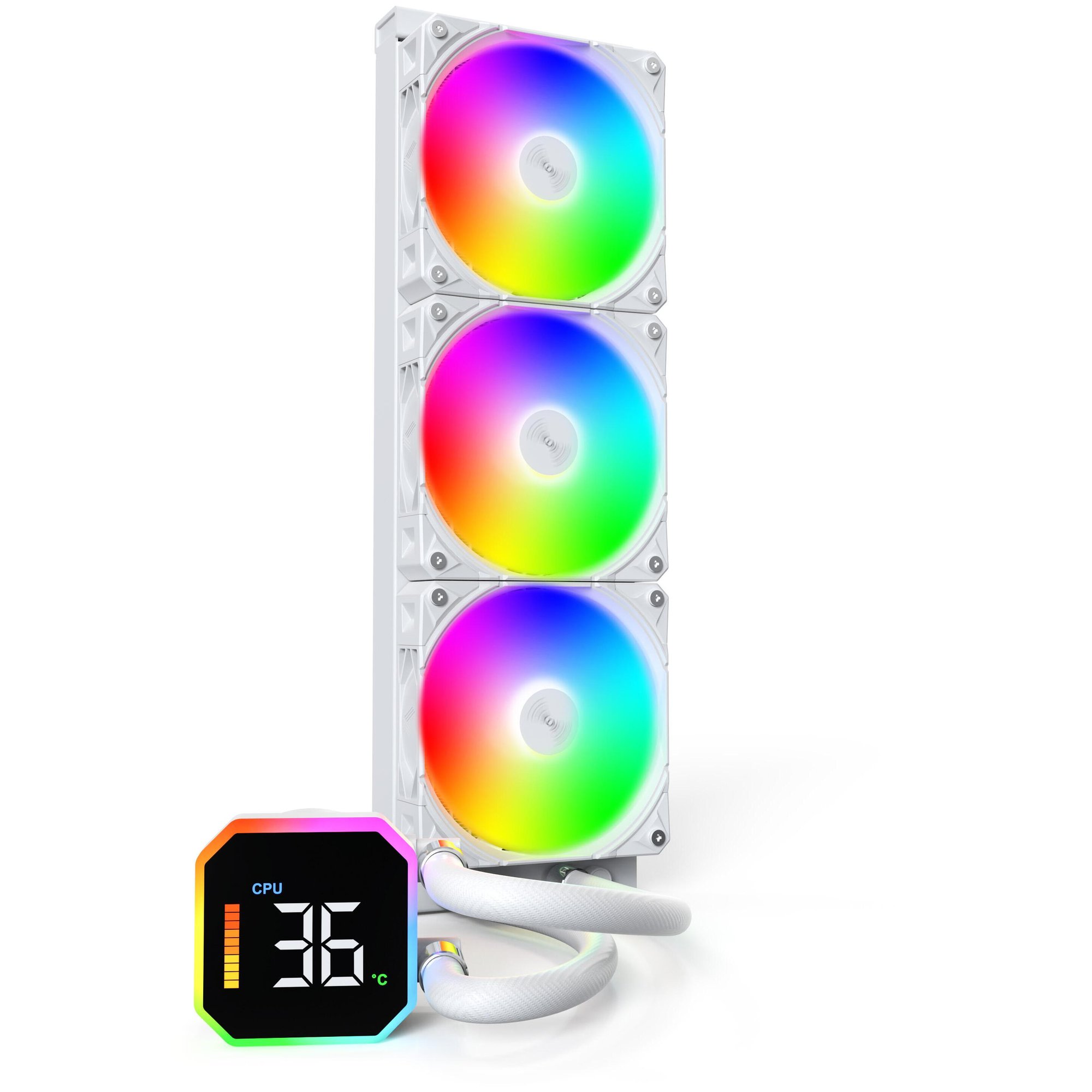 Montech HyperFlow Digital 360 All-in-One Liquid CPU Cooler - 12cm White