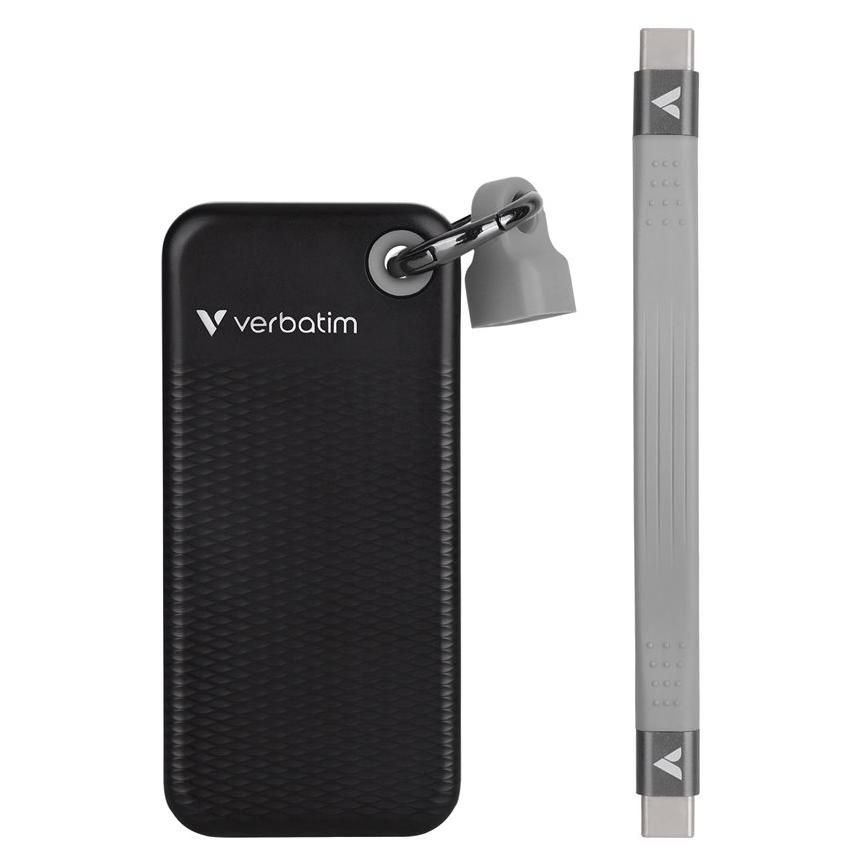 Verbatim Keychain SSD - 1TB - External (Portable) M.2 USB 3.2 Gen 2 (USB-C Connector) - Black/Gray