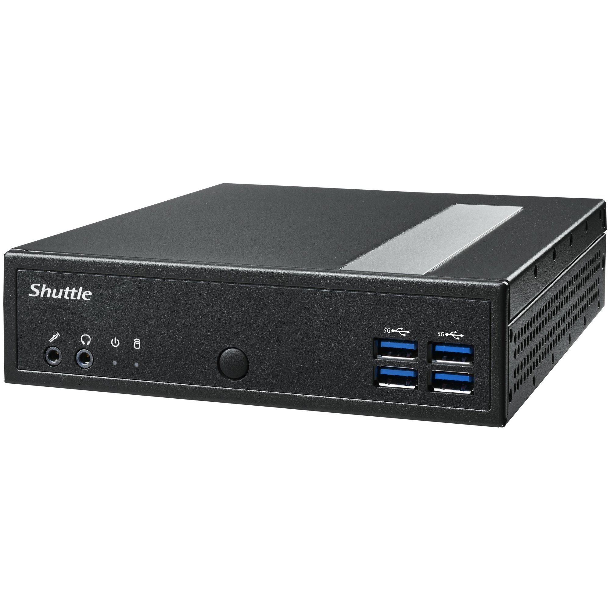 Shuttle XPC Slim Barebone DL40N, Intel N150, 1x DDR5, 2x LAN (2.5Gbit), 2x COM, 1x HDMI, 1x DP, 1x VGA, fanless, 24/7 operation
