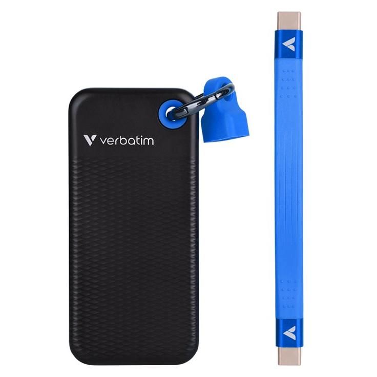 Verbatim Keychain SSD - 2TB - Portable External M.2 SSD with Cable Attachment - USB 3.2 Gen 2 (USB-C)