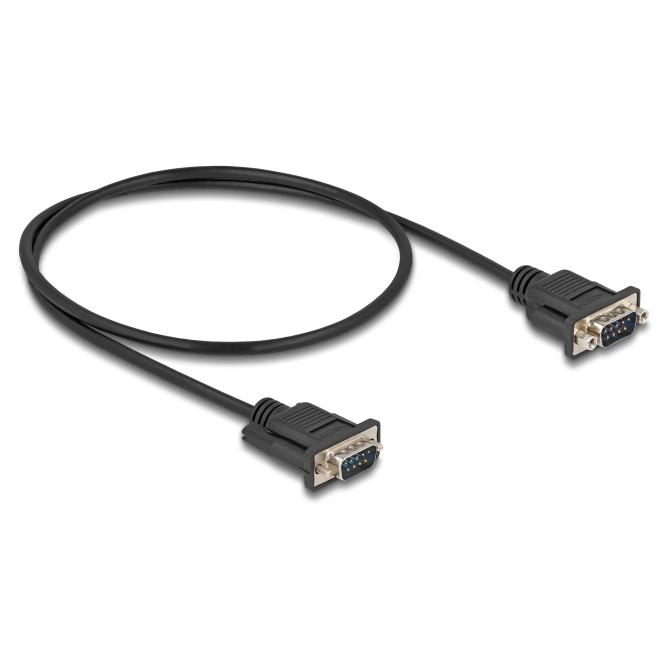 Delock Serial Cable RS-232 D-Sub9 Male to Male 0.5m