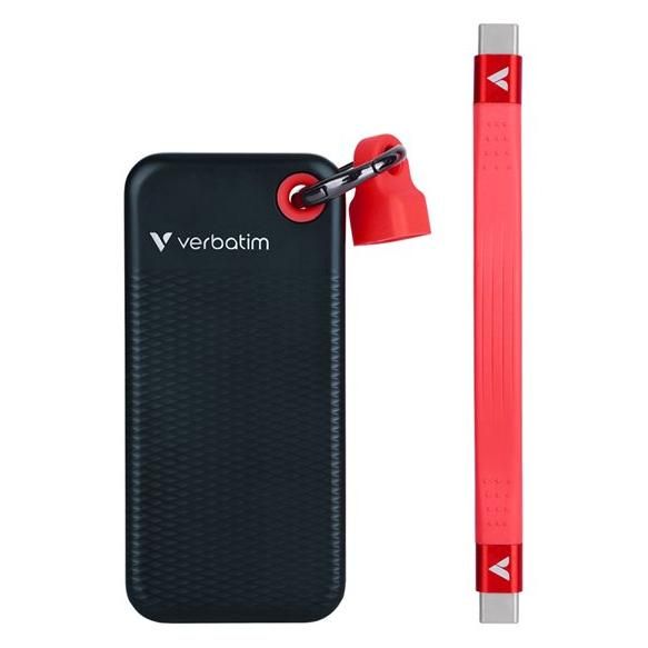 Verbatim Keychain SSD - 2TB - M.2 - USB-C - Black/Red