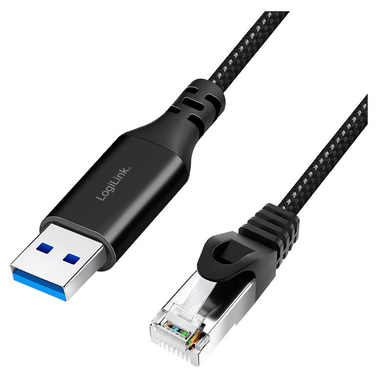 Cable de red Logilink Cat6, 3 m, Negro (CU0403)