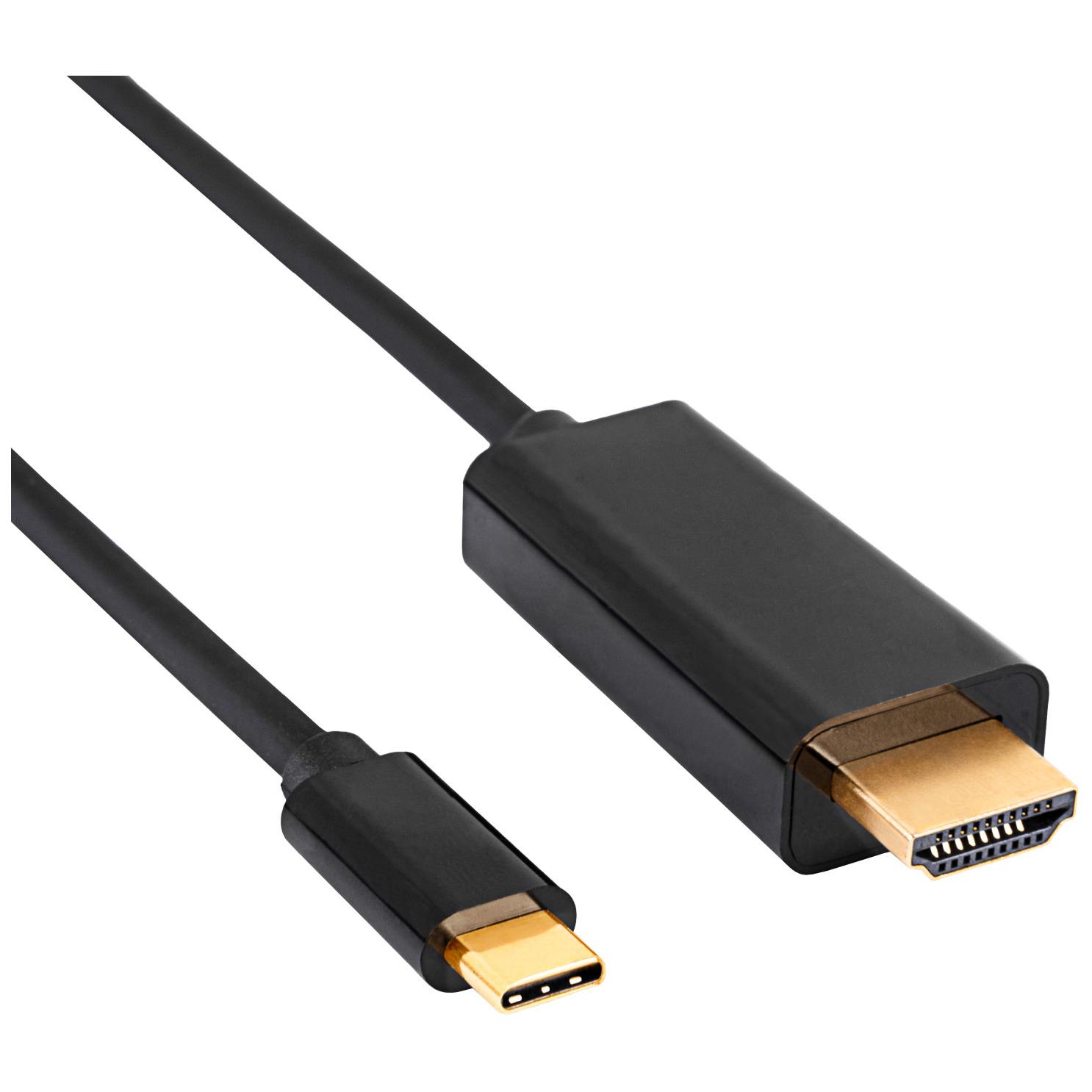 Cable Akyga USB-C a HDMI de 6 pies (180 cm) - Negro