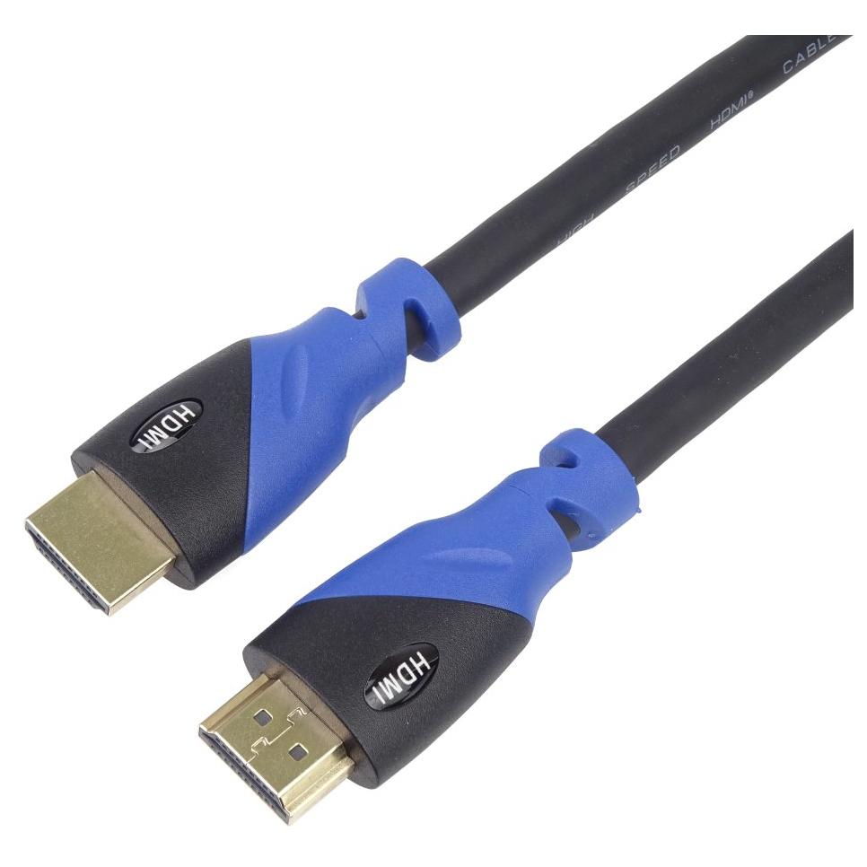 Cable PremiumCord Ultra HDTV HDMI 2.0, 2 m (Negro y Azul)