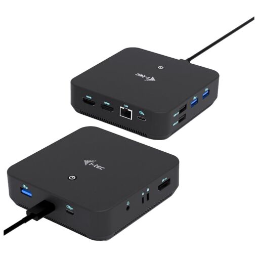 Station d'accueil USB-C DP Double HDMI avec livraison d'énergie 100 W i-tec