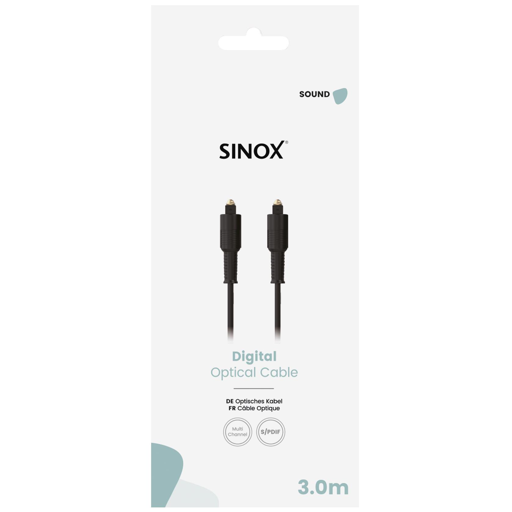 Câble Sinox InfiniBand et fibre optique 3 m Toslink Noir