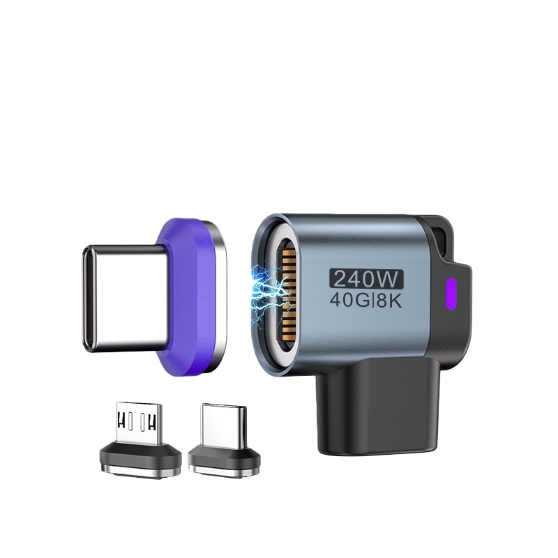 INF Type-C 24-Pin T 8K/40Gbps 240W Magnetic Connector Adapter