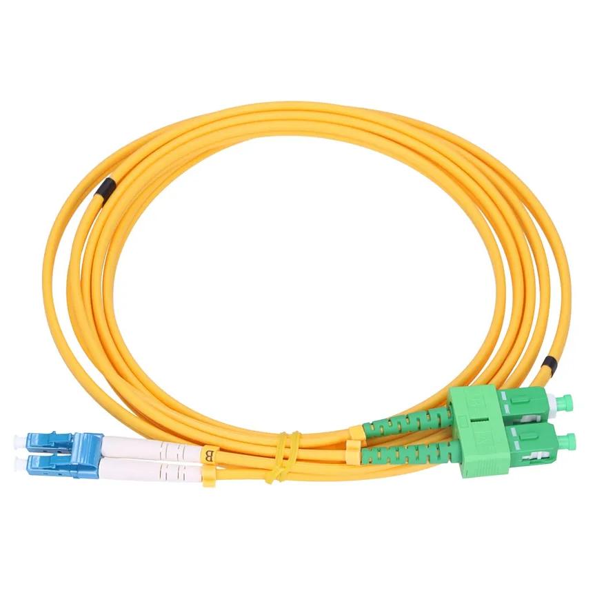 Extralink Monomode SC/APC-LC/UPC Cable, Duplex, G657A, 3mm, 1m