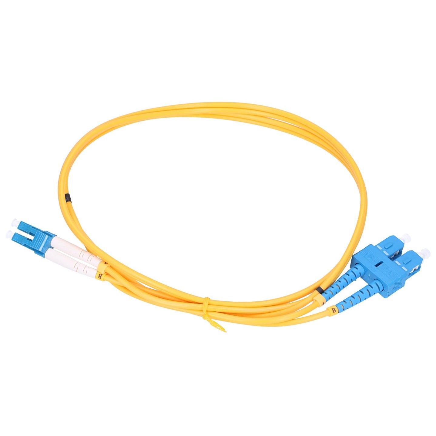Extralink SC/UPC-LC/UPC PVC Monomode Duplex Cable, G652D, 3 mm, 3 m