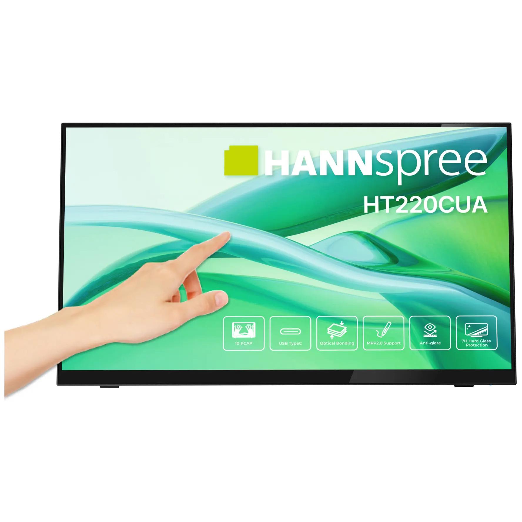 Hannspree HT220CUA 21.4" Full HD LED Touch Screen Monitor, Black
