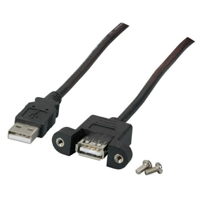 Câble MicroConnect USB 2.0, 1,8 m, Noir
