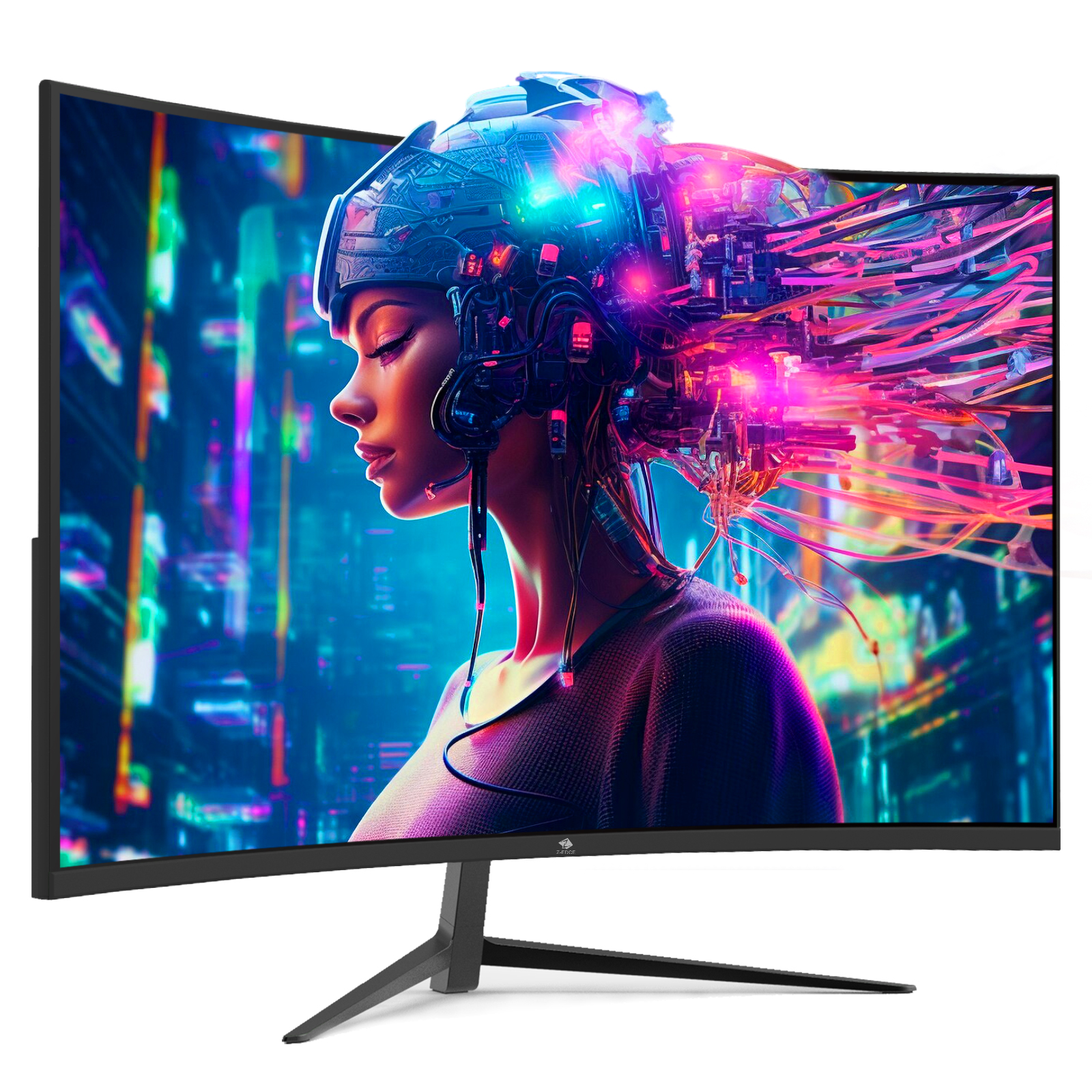 Monitor de juego Z-Edge curvado de 27 pulgadas, 200 Hz, tiempo de respuesta de 1 ms, FreeSync, FHD 1080p, panel VA 1500R sin bordes, DP 1.4 + HDMI 2.0, soporte ajustable