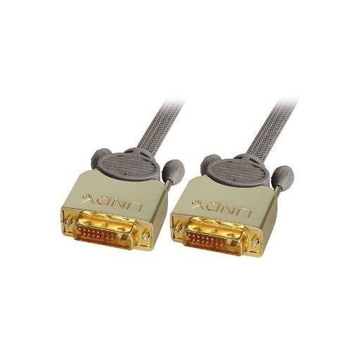Lindy 37140 DVI Cable, 0.5m, DVI-D, Grey