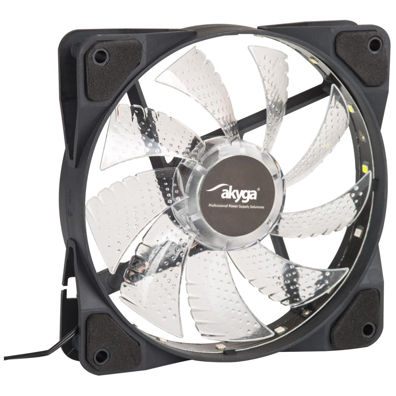 Akyga AW-12D-LED Computer Cooling System PC Case Fan 12cm Black