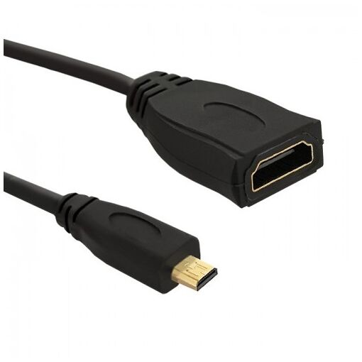 Qoltec 0.2m HDMI Cable with Type A (Standard) and Type D (Micro) Connectors - Black