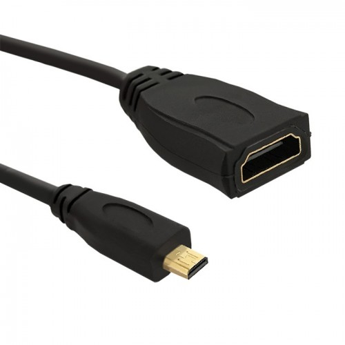 Qoltec 0.2m HDMI Cable with Type A (Standard) and Type D (Micro) Connectors - Black