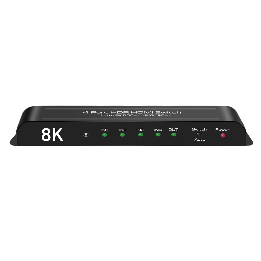 Commutateur HDMI INF 4K - 4 entrées, 1 sortie - Noir