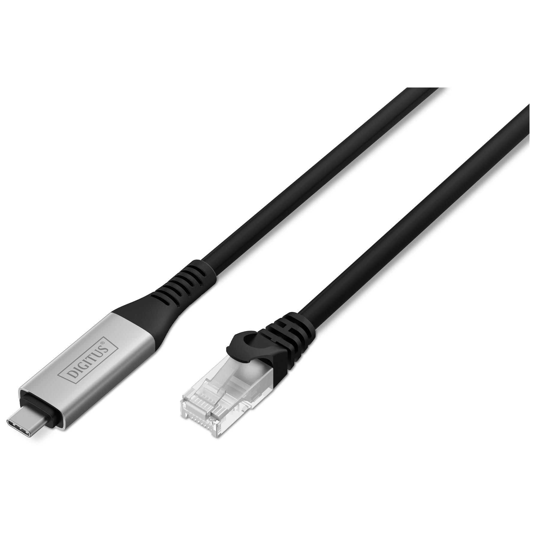 Digitus USB-C to RJ45 Ethernet Cable - 1Gbit/s, 5m