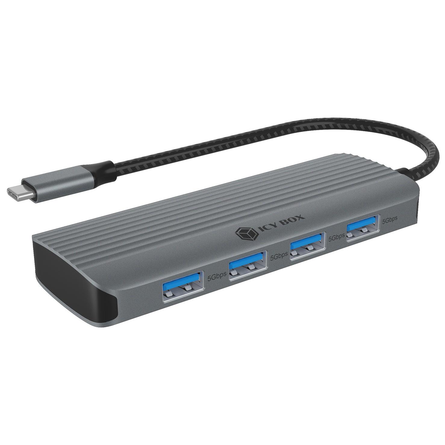 Icy Box IB-DK4022a-CPD USB 3.2 Gen 1 Type-C Metal Docking Station