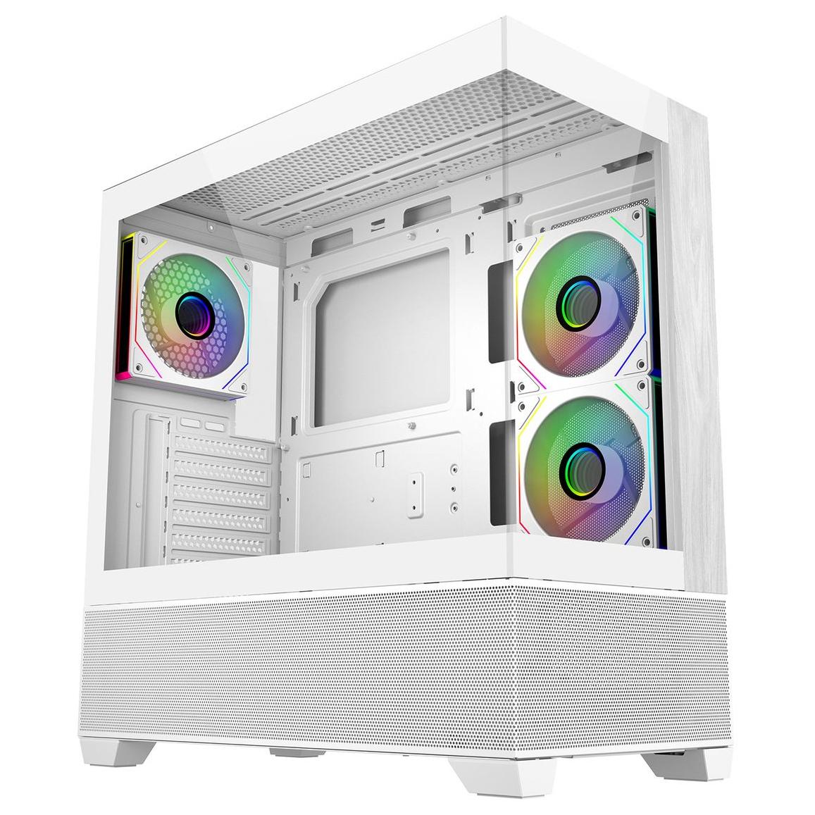 Torre media Cooler Master Elite 690 de madera blanca