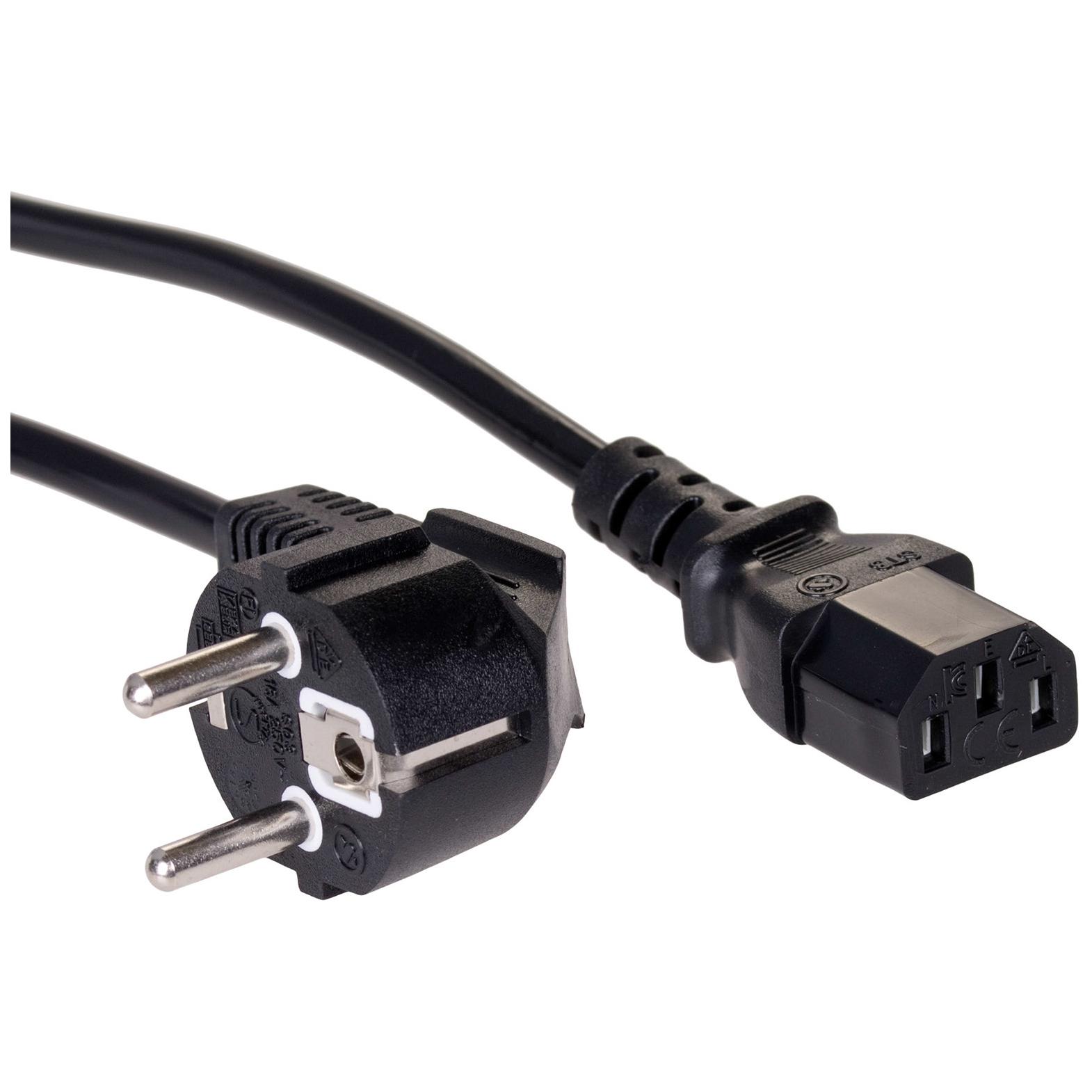 Akyga Power Cable, 5m, Black, CEE7/7 to IEC C13