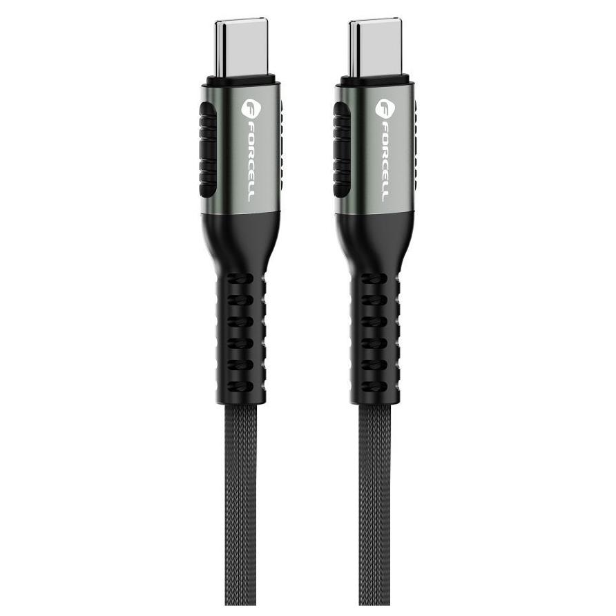Forcell USB-C Cable 1.2m Black and Silver