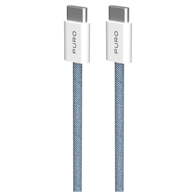 Cable USB-C Puro 2.0, 60 W, 1,5 m, Azul