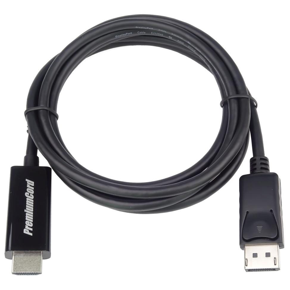 PremiumCord DisplayPort to HDMI Cable - 3m, Black