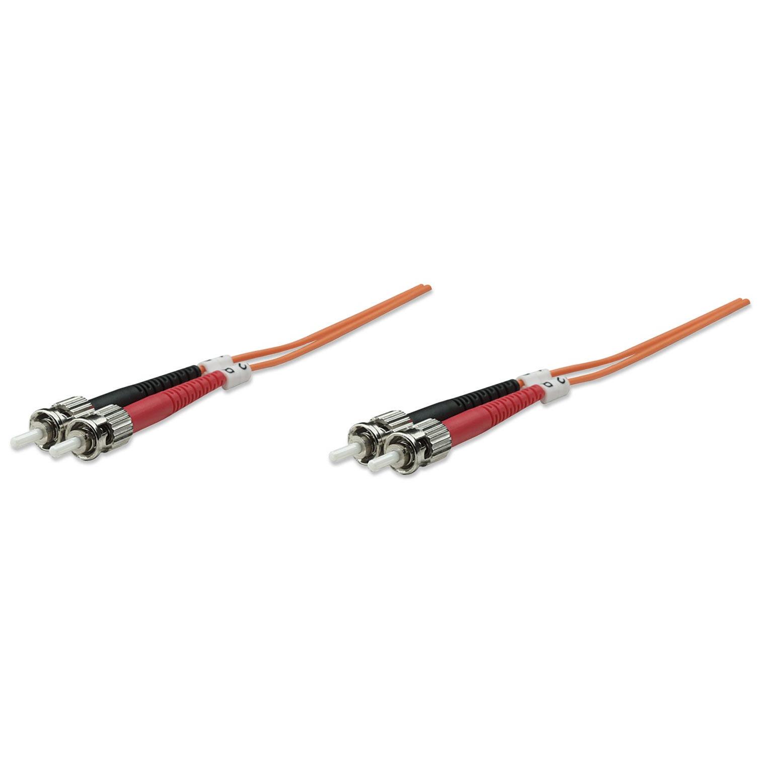 Intellinet 2m ST to ST Fiber Optic Cable Orange
