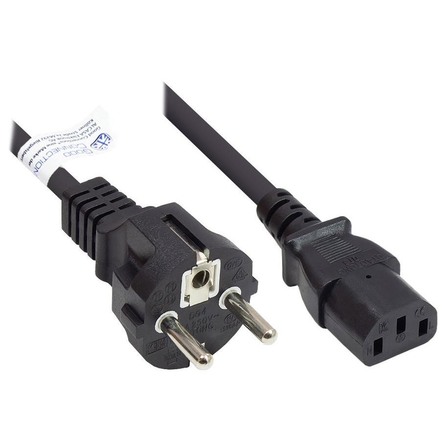 Alcasa E+F Power Cable, 1.5m, C13 Coupler