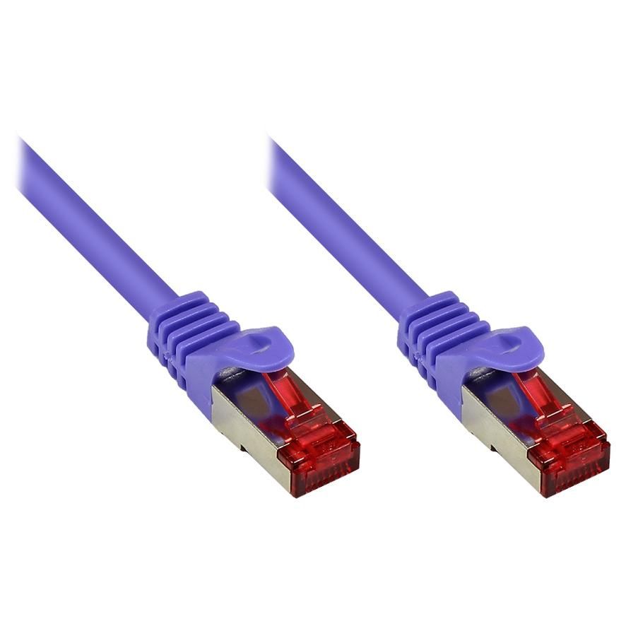 Alcasa Cat6 S/FTP (S-STP) 3m Network Cable - Purple