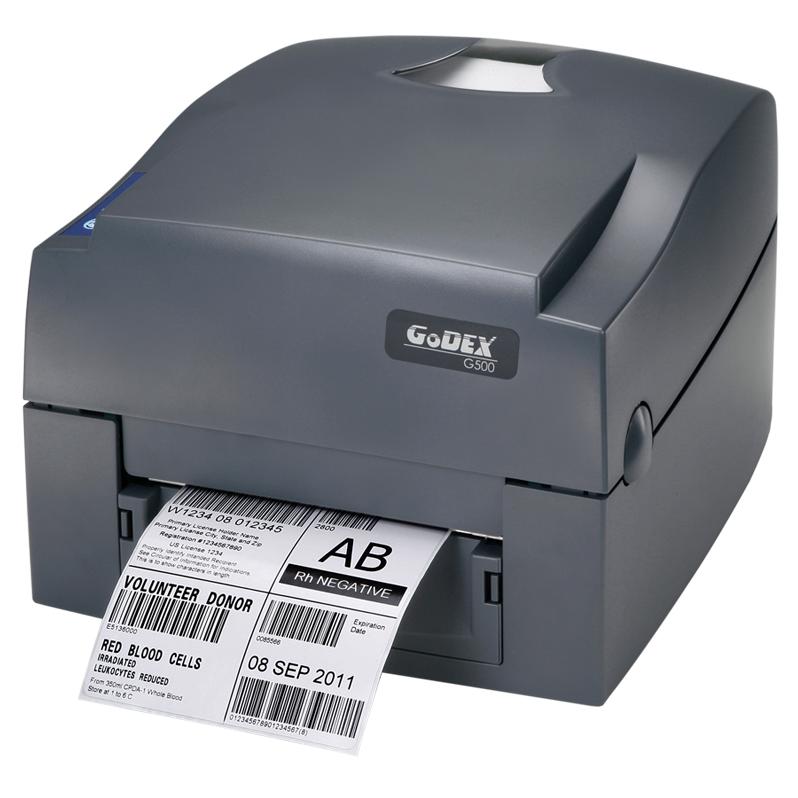 Godex G500 Label Printer - Direct Thermal/Thermal Transfer, 203 x 203 DPI, 127 mm/s Printing Speed, Ethernet/LAN