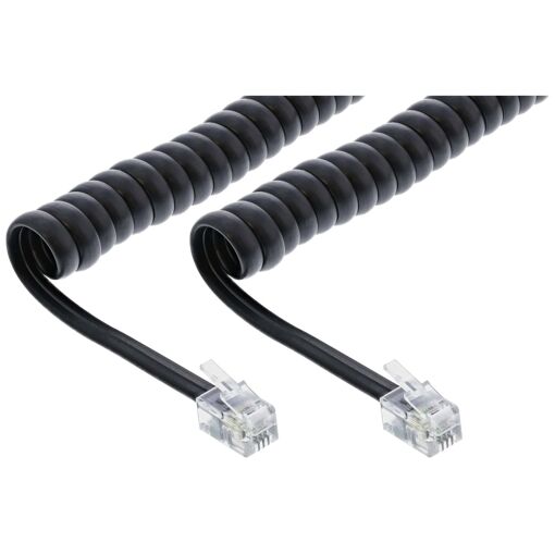 InLine 18895A Phone Cable 4m Black