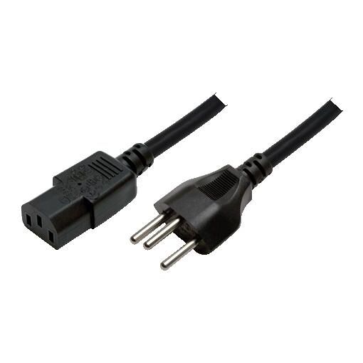 Câble de puissance LogiLink Swiss-IEC C13 - 1,8 m Noir