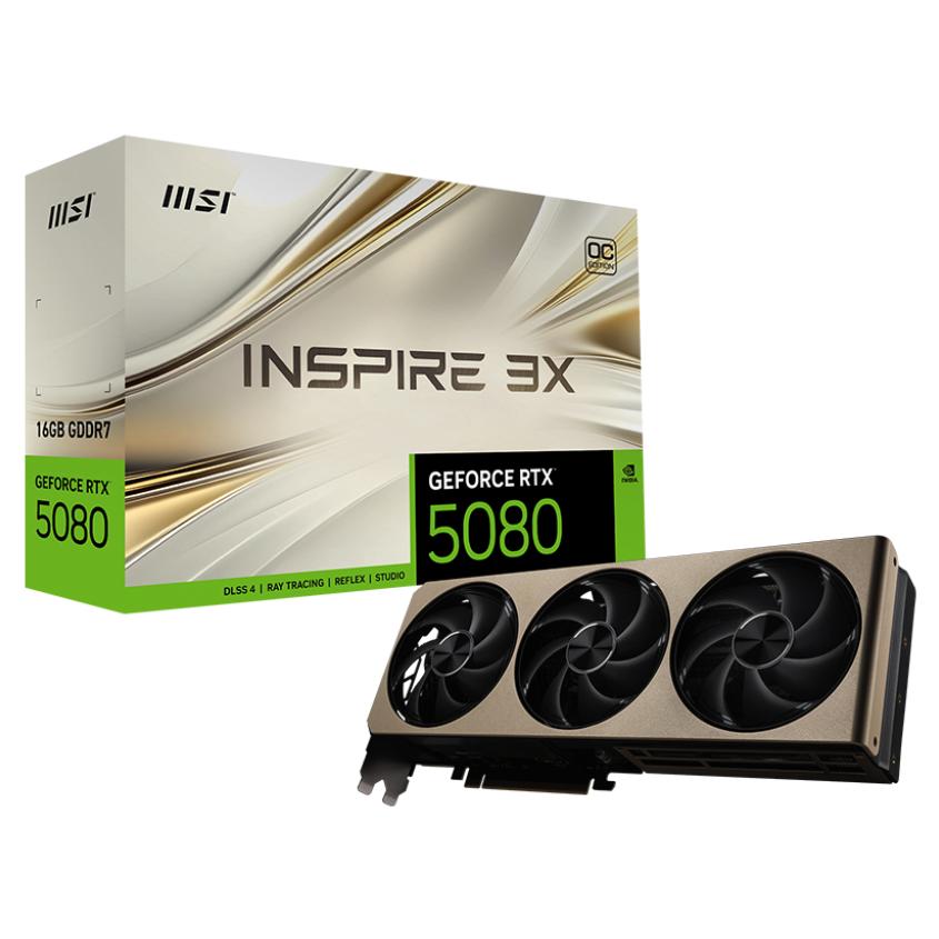 Carte graphique MSI GeForce RTX 5080 16 Go Inspiron 3X OC