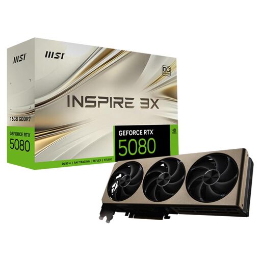 Carte graphique MSI GeForce RTX 5080 16 Go Inspiron 3X OC