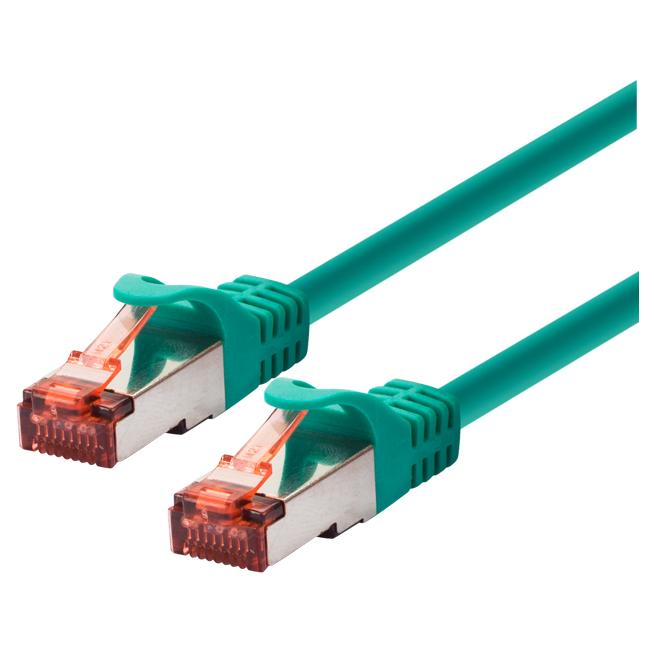 LOGON Cat6a Network Cable, Green, 0.3m (F/UTP FTP)
