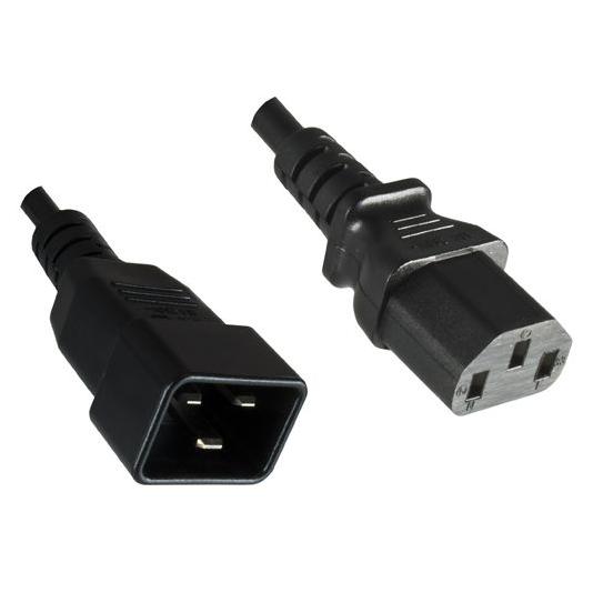 MicroConnect PE030605 0.5m Power Cable Black C13 to C20 Connector