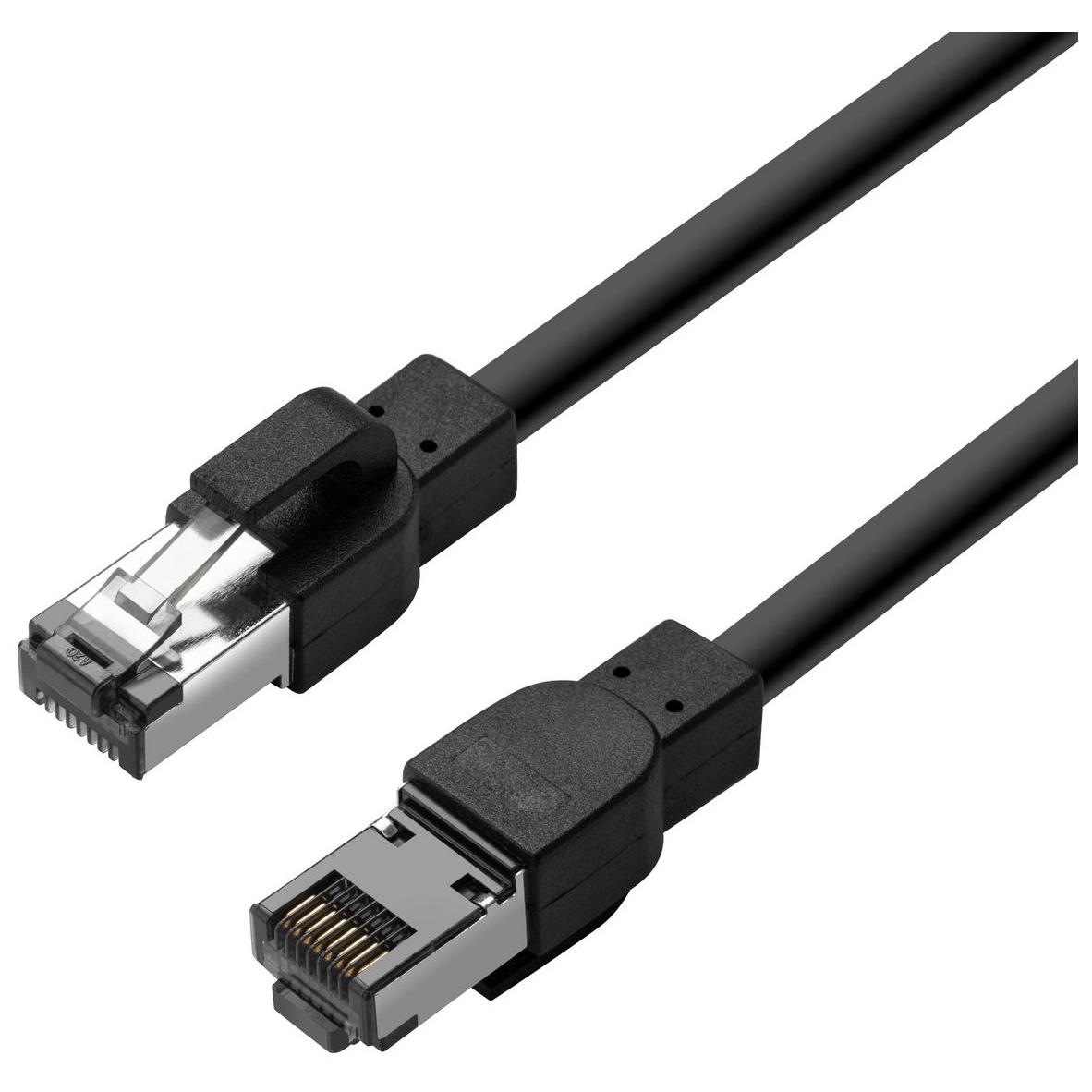 Lanview Cat6a Network Cable, 25m, S/FTP (S-STP) - Black