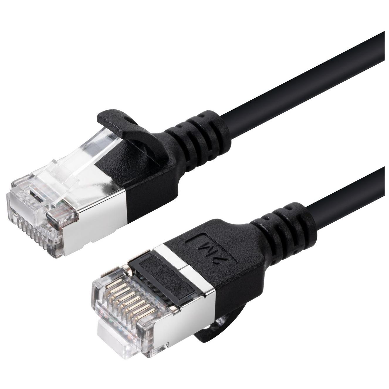MicroConnect Cat6a U/FTP (STP) Network Cable - 2m, Black