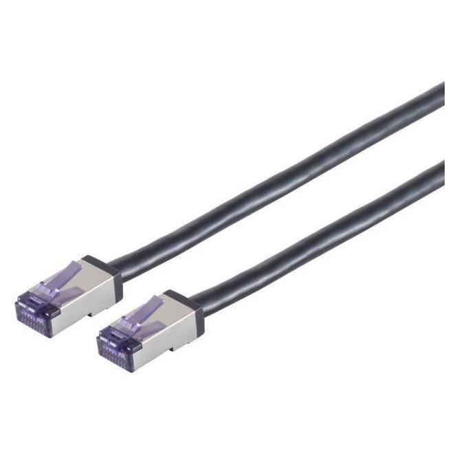 Lanview CAT6A Flex Cable, 0.25m, Black