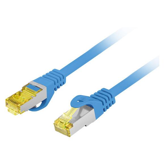 LANBERG 0.5m Cat6a S/FTP (S-STP) Network Cable - Blue