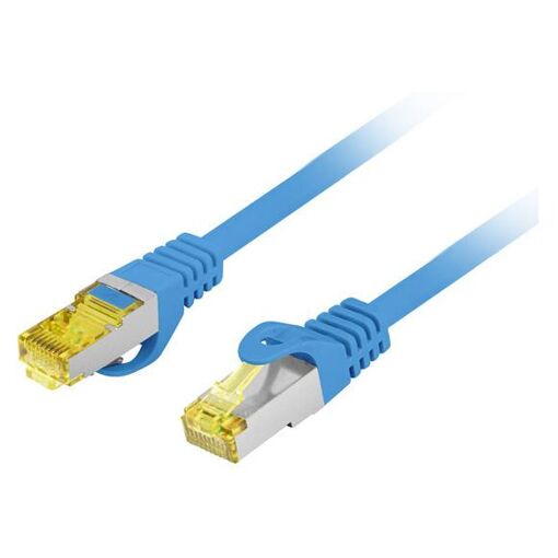Câble réseau LANBERG 0,5 m Cat6a S/FTP (S-STP) - Bleu